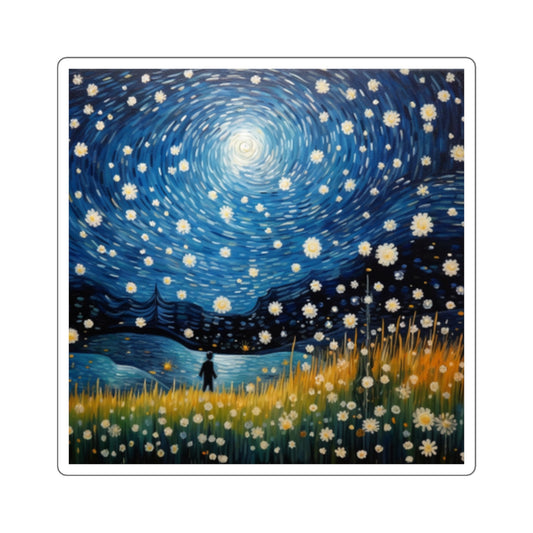 The starry night with daisies